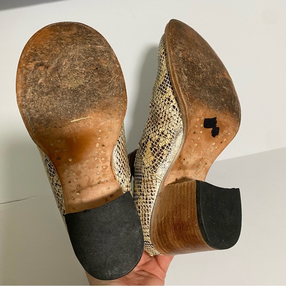 Womens FreeBird Steven Randi Leather Python Strappy Block Heel 8 Boho Western - Picture 9 of 11